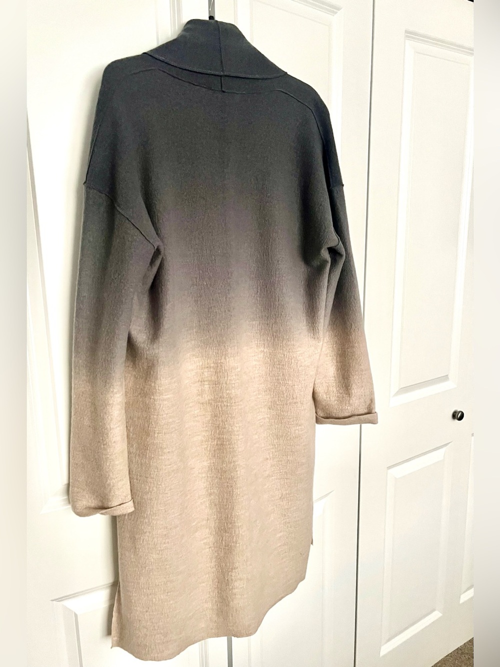 Eileen Fisher Ombre Boiled Wool Open Coat, Size Small - Picture 14 of 14